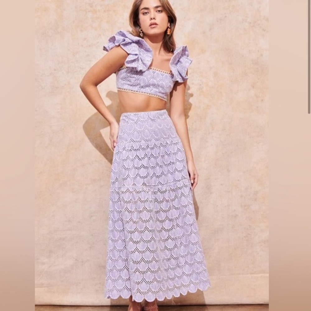 Saylor Lilac‎ Rogue Seashell Top and Skirt Set